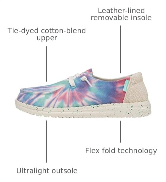 Image of HEYDUDE Women's Wendy Chambray | Women's Shoes | Women's Lace Up Loafers | Comfortable & Light-Weight