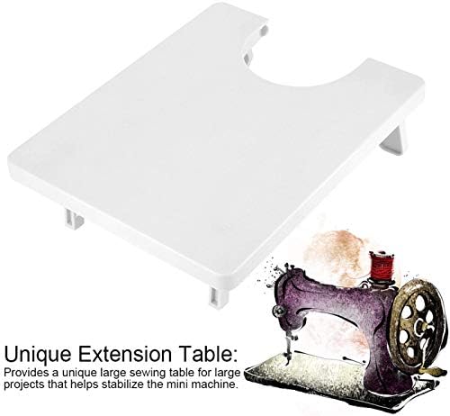 Miniatura 4 de Mesa de extensión para máquina de coser, mesa blanca en forma de U, la placa de extensión de mesa es firme y no agita el banco de trabajo portátil