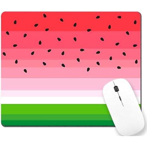 TSSOHU Small Mouse Pad 7.9 x 9.5 Inch, Watermelon Mousepad with Washable Lycra Cloth, Non-Slip Rubber Base Mousepads, Computer Mouse Pads for Wireless Mouse, WMJMP2361 Cover