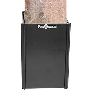 Post Shields Post Protector – This Protects Your Mailbox, Deck & Fence Posts from Damage by Lawn Maintenance Equipment – Fits Wood & Metal Posts – No Tools, Screws or Nails Needed