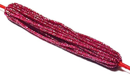 TAZS - TRENDY AMAZING ZEAL STORE Ruby Crystal Gemstone Beads, Shape: Round (Shining) with Fine cuts (Two Line)