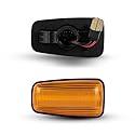 DPIPUBZSZ 2 Stück for Peugeot 306 106 406 806 Expert Partner Citroen XM ZX Break Xantia Fiat Normales Blinken/Dynamisches Blinker-Seitenlicht(Normal flashing,Orange lens)