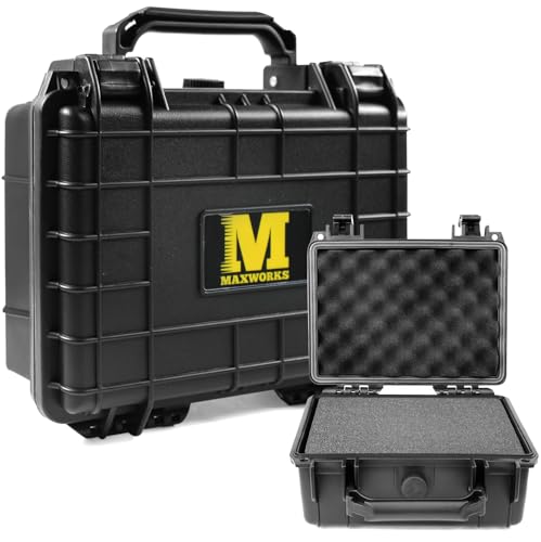 MaxWorks 51015 Waterproof Hard Case IP67 &ndash; Protective Foam Interior, Fits 8.5' x 6' x 3.9' Items...