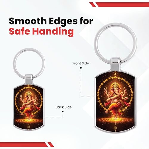 Image of Premium Printed Metal Keychain for Men & Women | High-Definition Artwork Print | Durable Key Ring for Car, Bike, Home & Office Keys | Stylish Decorative Key Holder Gift