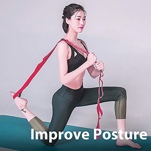 Fitter’s Niche Stretch Strap, Cotton Physical Therapy Bands With Multi Levels, Arms Legs Gym Ultimate Stretching Band, Yoga Pilates Dance Hamstring Training Fixing And More, Bonus Carry Bag And E-Book #TOP3