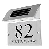 Solar House Number Personalised House Numbers Plaques with Solar Lights Door Number Plaques for Wall House Name Plaques for Outside House Number Plate House Signs for Outside (transparent) - Image 3
