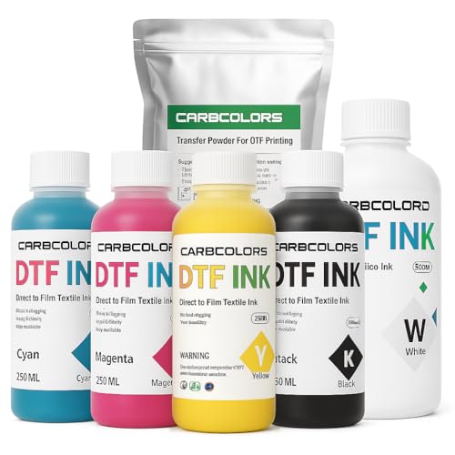 Carbcolords Premium DTF Ink Conversion Kit – CMYK 250ml Inks + 500ml...