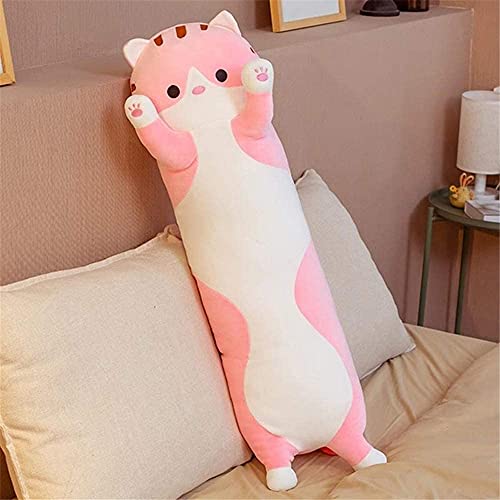 Image of Long Cat Plush Pillow Soft Cat Hugging Pillow Stuffed Animal Pillow Cute Kitty Sleeping Throw Pillow Gift for Kids