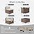 LazySunsets 8 Piece Outdoor Patio Furniture Set with 44'' Fire Pit Table, Outdoor Patio Furniture Set with 4'' Thicken Cushion, Wicker Rattan Outdoor Conversation Set for Backyard & Garden, Beige