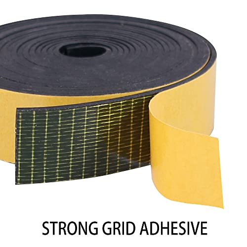 Torrami Adhesive Solid Neoprene Rubber Strips 1/16 (.062) Inch Thick X 1 Inch Wide X 10 Feet, For Diy Weather Stripping, Gasket, Seal #TOP2