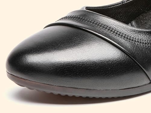 Flats for Women Casual Round Toe Flat Shoes Black Ballet Flats Mary Jane Shoe Comfortable Dressy Flats Shoes for Work 20254