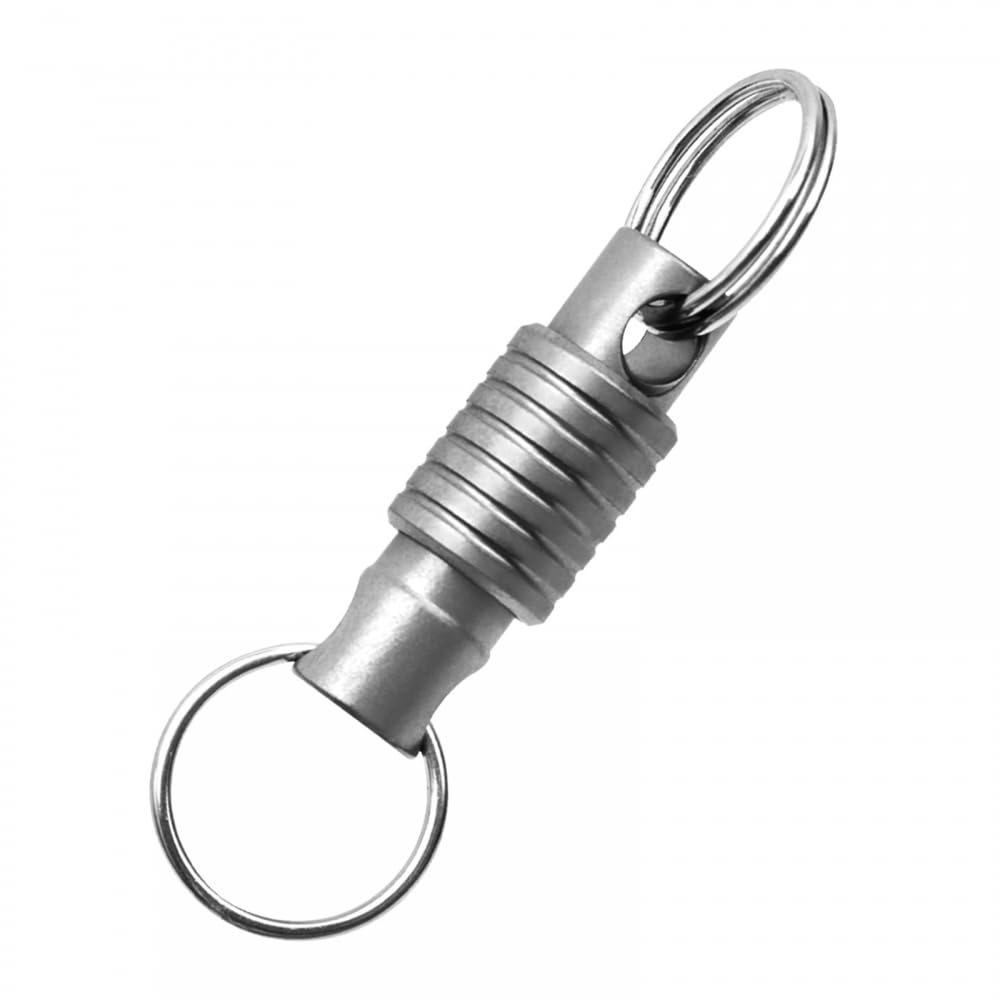 MiOYOOW Titanium Quick Release Keychain, 360° Rotating Heavy Duty Keychain Detachable Small Key Holder with Key Rings for Men Women