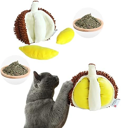 Kashima ドリアン型 おもちゃ ペット用品 犬 猫 噛むおもちゃ ロープおもちゃ 小型犬 中型犬 ストレス解消 音が鳴る ハーブキャットニップ付き ふるさと割