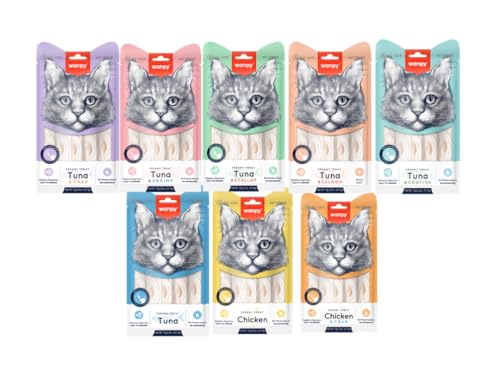 Kit Petisco Wanpy Truly Creamy para Gatos – 8 Sabores Sortidos (40 unidades de 14g)