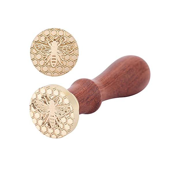 Sello de cera de abeja y nido de abeja, sello de sellado vintage Yoption para invitaciones de boda, álbumes de recortes… - Imagen 6