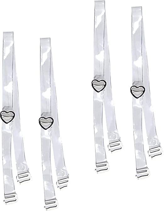 Women's Detachable Transparent Straps Bra Strap Transparent Plastic (White Free Size)- Pack of 2 (Free)-image-7