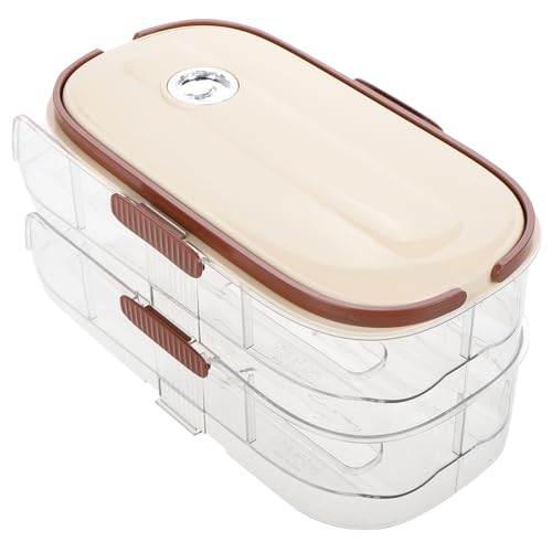 Dispensador rodante de huevos de plástico con dos capas para ahorro de espacio 1