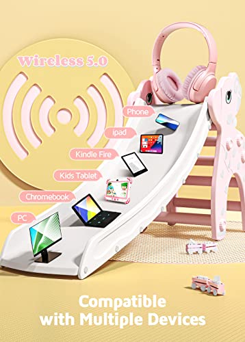 Kabellos Kopfhörer Kinder, Kopfhörer für Kinder mit Mikrofon, 60 Stunden Spielzeit, Stereo-Sound, 85/94dB Lautstärke… - Image 6