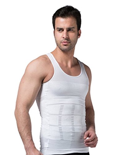 Zerobodys SLIMMING VEST BODY SHAPER - BLACK,WHITE,BLUE - SMALL to XX-LARGE (White, Medium)