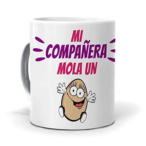 Taza Mi compañera Mola un Huevo. Cerámica AAA - 350 ml Taza Mi compañera Mola un Huevo. Cerámica AAA - 350 ml
