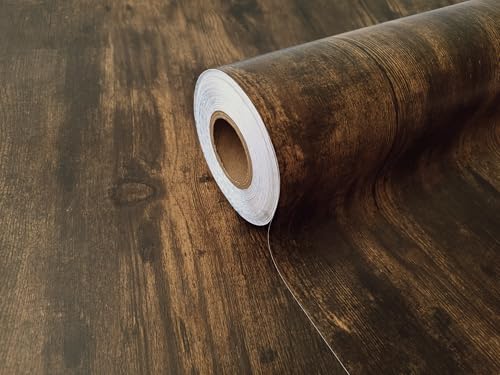Pellicola decorativa extra spessa, laminato autoadesivo effetto legno per mobili, porte, cucina, armadi, tavoli, motivo: noce Seattle, 90 × 210 cm