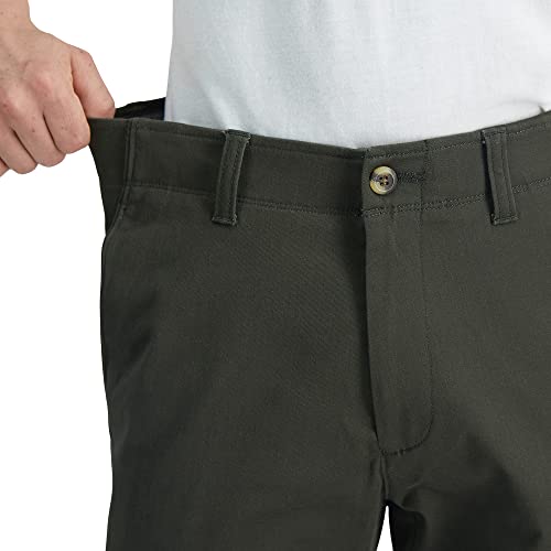 Haggar Men's Life Khaki Comfort Flat Front Straight & Slim Fit Chino Pant - image 2