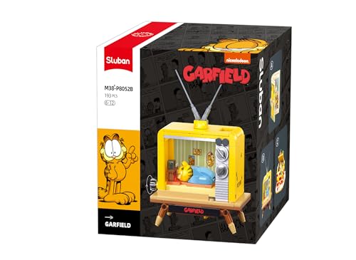 Sluban Garfield M38-P8052B - TV retrò, gioco di costruzione, 193 pezzi, per bambini dai 6 ai 12 anni