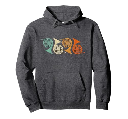 Retro 70's Funny French Horn Hoodie For French Horn Player