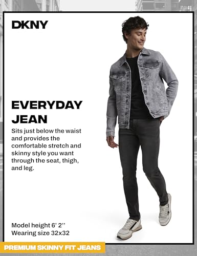 Image of DKNY Men's Skinny Jeans - Premium Soft Stretch Denim Pants | Skinny Fit Jeans for Men