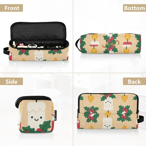 GuoChe Hair Tools Travel Bag with Heat Resistant Mat Christmas Candles Pattern miniatura 5