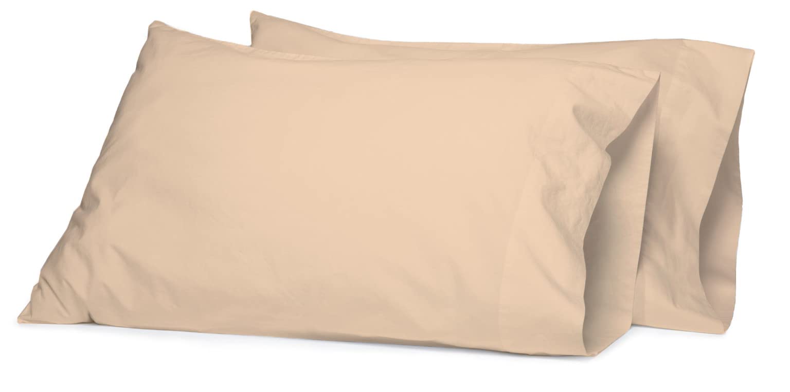 Fitted Bed Sheet 100% Egyptian Cotton 200 Thread Count Luxury Hotel Quality Fitted Sheet (Pair Of Pillowcase, Mocha)