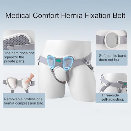 Faja para hernia inguinal unisex ajustable con almohadillas miniatura 2