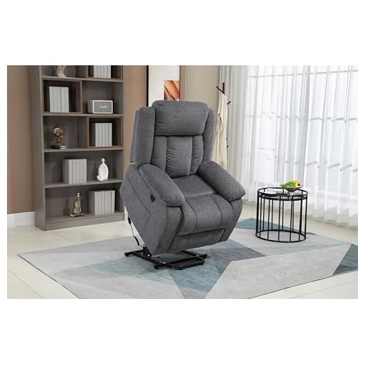 DUPI Sillón Relax Eléctrico California | Elevable y Reclinable | Levanta Personas | Tela 100% Poliéster | Fácil Montaje | Sistema Antivuelco, (Gris)