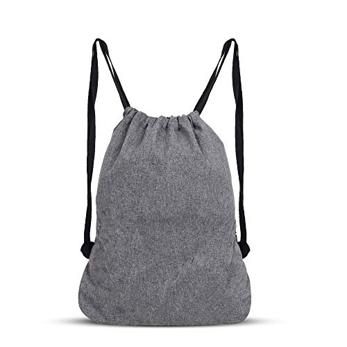 Image of DIVULGE Drawstring Sports Gym Bag And Multi Utility Drawstring Backpack(Either Gray, 16 L), 24 x 22 x 2 Cm