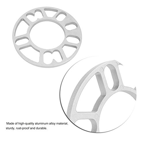 Ymiko 2Pcs 10mm Wheel Spacers Universal Aluminum Alloy Wheel Spacers Shims Fit for 4/5 Stud Wheel - Image 5