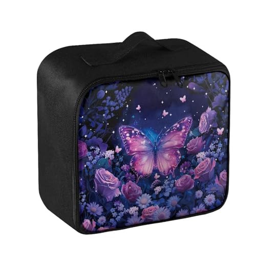 Image of Gomyblomy Roses Butterfly First Aid Kit Bag Empty First Aid Storage Bag for Home Car Travel Medical Supplies Organizer Bags Medium Medicine Bags Pouch for Camping Emergency Kit