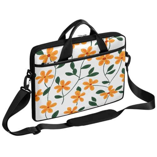 Maletín para portátil con patrón de flores para laptop 15 pulgadas