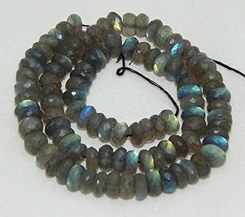 Labradorite facettée véritable de 7 mm pour éviter les imitations en bijouterie