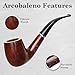 Savinelli Arcobaleno Brown 606 KS - Colorful Hand Crafted Wood Pipes, Handmade Briar Pipe From Italy, 6mm, Bent Billiard