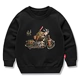 [VigorCMJ] ドラゴンボール 子供服 春秋 スウェット 長袖 クルーネック 男の子 女の子 綿100% キッズ 薄手 カジュアル 小学生 トップス プレゼント ブラック 150CM