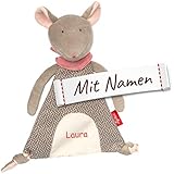 sigikid maus spieluhr IDEALES GESCHENK Mädchen - ein Buntes Schmusetuch zur Geburt, Geburtstag, Ostern, Weihnachten oder Taufe für Kinder von 0-3 Jahren geeignet. Angenehmes Tastgefühl durch kuschelweichen Schmusestoff, Flache und anschmiegsame Schmusetuch-Form rutscht nicht so leicht weg wie dick gefüllte Stofftiere.