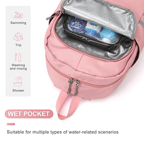 coofay Gym Backpack For Women Waterproof Sports Backpack With Shoe Compartment Lightweight Travel Backpacks Small Gym Bag Dance Volleyball Backpacks