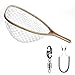 SF Fly Fishing Landing Soft Rubber Mesh Trout Catch and Release Net With SILVER Magnetic Net Release Combo Kit