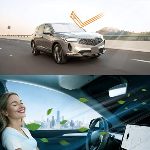 Image of Windshield Sun Shade for 2019 2020 2021-2026 RDX for Acura | Foldable, Full covered for windshield, Block UV Rays, Heat Reduction, Easy to install, Keeps Car Cooler