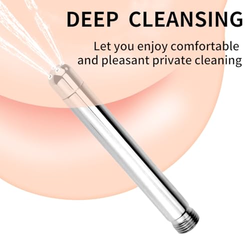 Image of Metal Shower Cleaner Enema Douche System, 3 Shower Heads,Handheld Water Shower Nozzle Anal Rinse Vaginal Cleaning Kit Cleaner Attachment for Men Women(Aluminum)