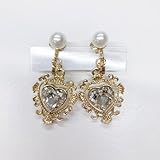 メテオAPAC minacute ハートエンブレム イヤリング クリア サイズ:約W7 D1 H3 Q9161