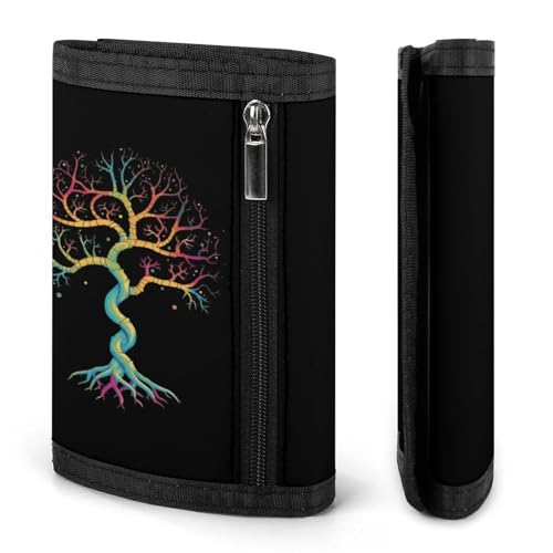 Tree of Life Tri-fold Wallet Slim Money Clip Credit Card Holder Wallets for Men Gift3