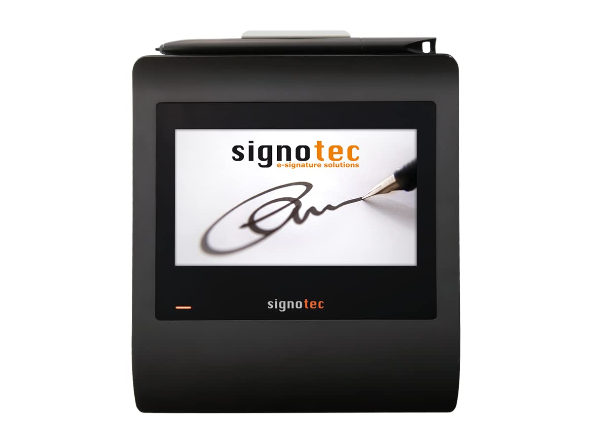 signotec Gamma - Unterschriftenpad 5" Farb-LCD, Hochauflösender ERT-Stiftsensor, 2.048 Druckstufen, 500 Hz Abtastrate, RSA-Verschlüsselung, USB-Anschluss - 4
