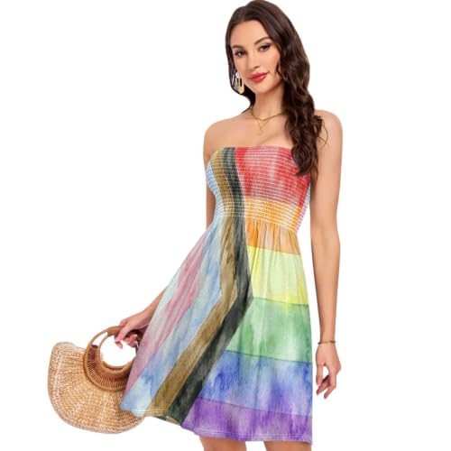 Robe d'été sans manches Progress Pride Flag au tombé fluide impeccable