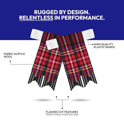 Image of Scottish Tartan Kilt Flashes with Elastic Adjusters